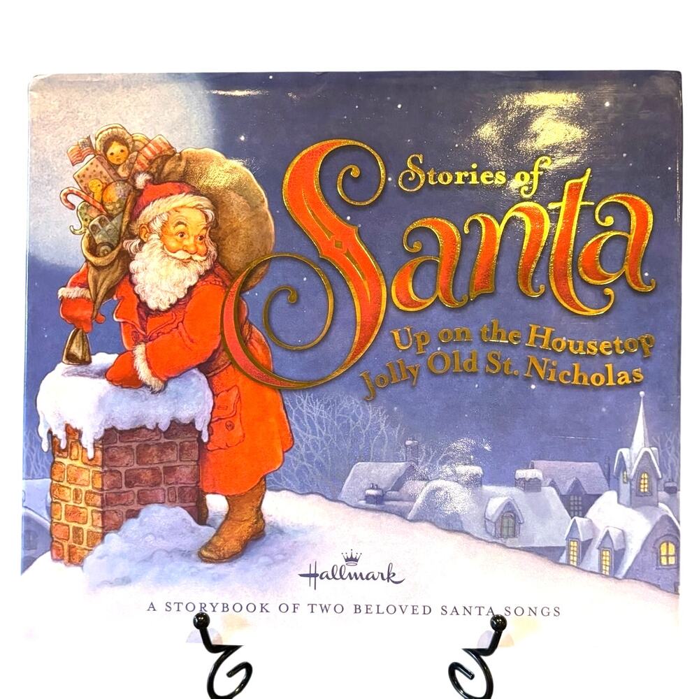 Vintage 2003 Stories of Santa, Song Book by Hallmark, Hardcover & Dustjacket